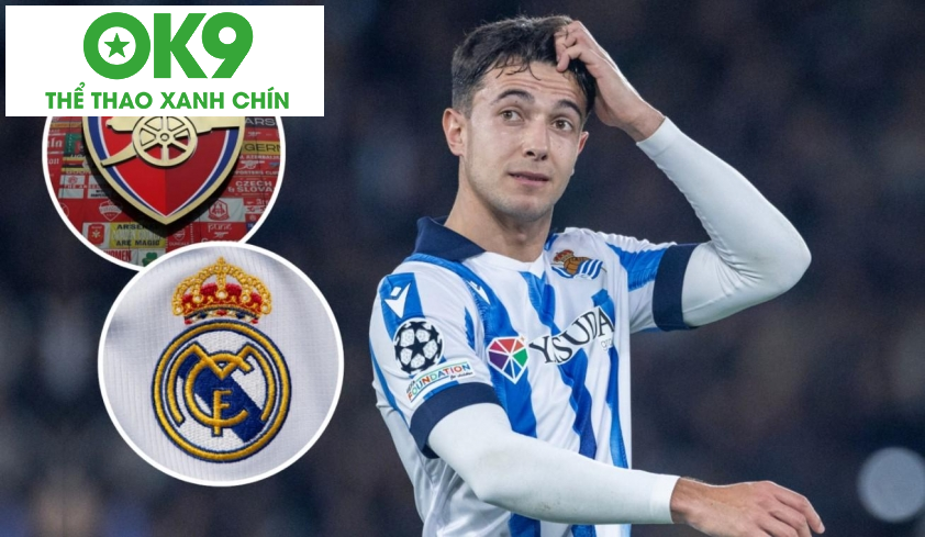 Zubimendi nằm trong tầm ngắm của cả Real Madrid lẫn Arsenal Zubimendi nằm trong tầm ngắm của cả Real Madrid lẫn Arsenal